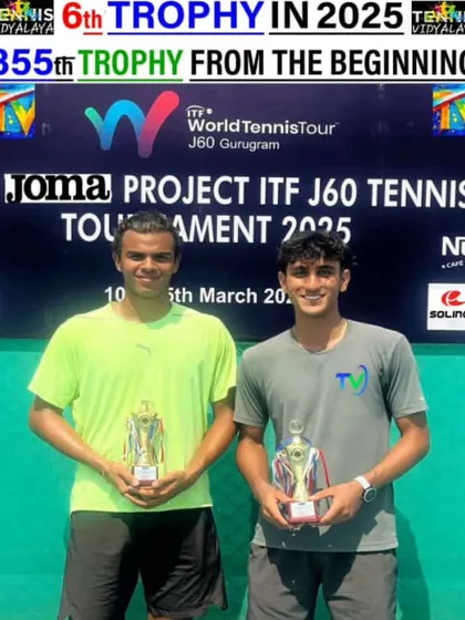 An awesome run continues for Aarjun Pandit, reaching the singles final and finishing as a finalist in doubles at the ITF World Tennis J60 Tournament in Gurugram.