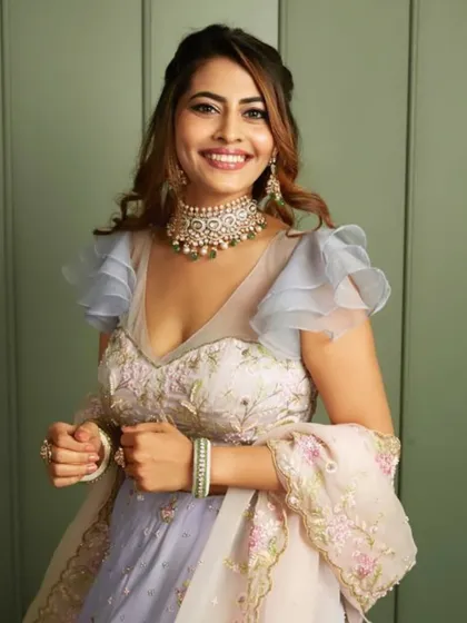 This pastel floral lehenga look is perfect for a summer bride. So proud of the work my students are creating.