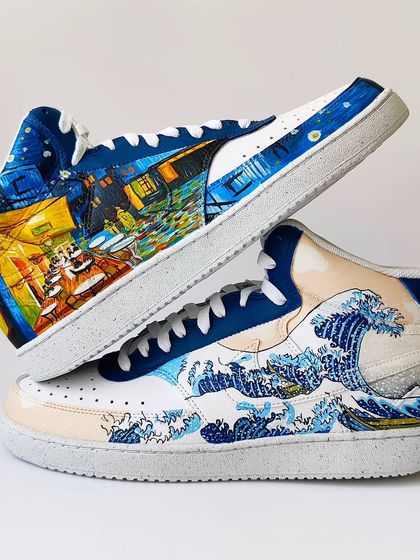 Another shot of this one-of-a-kind, mismatched art history pair. I was so excited to paint this and almost didn't want to dispatch it!