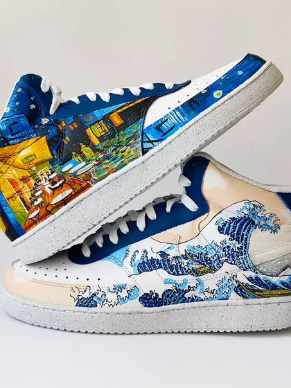 Another shot of this one-of-a-kind, mismatched art history pair. I was so excited to paint this and almost didn't want to dispatch it!