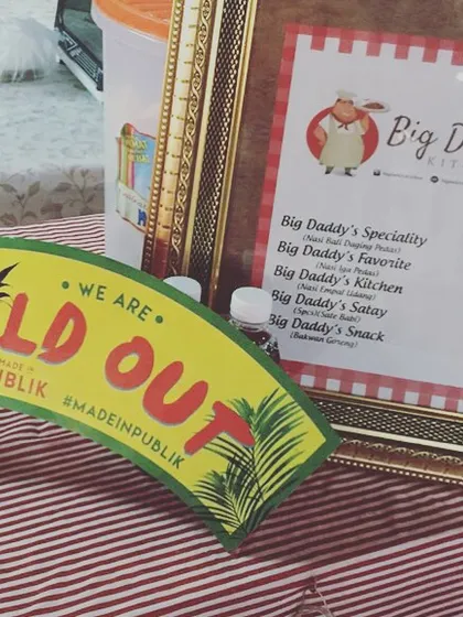 A look at our menu and another sold out sign. We are so grateful that you guys clear us out almost every day of an event.