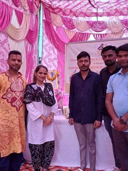 Posing with some of the dedicated team members and guests at the Valmiki Jayanti function. Successful events are always a team effort, and I'm proud to work with such passionate individuals.
