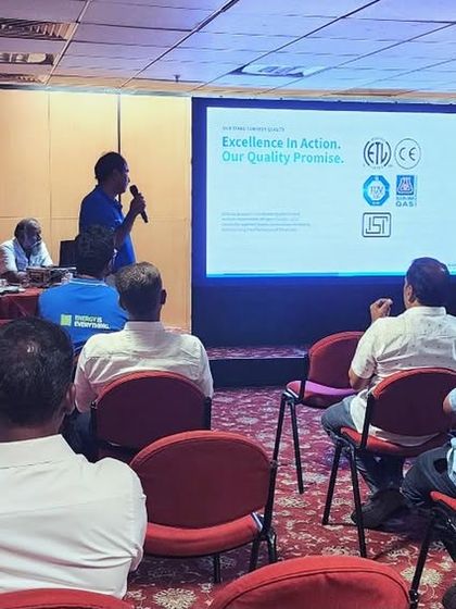 A shot of the audience at the Coimbatore Power Summit 2025. We were thrilled to present our technology to an engaged room of professionals, fostering discussions on the future of smart energy management.