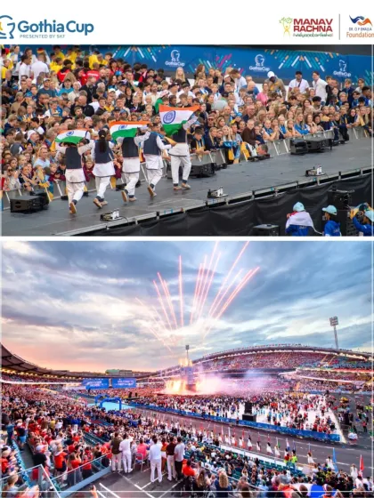 Taking India to the world. The opening ceremony of the Gothia Cup in Sweden, where our teams represented the nation with pride, is a testament to our commitment to providing global exposure for Indian talent.