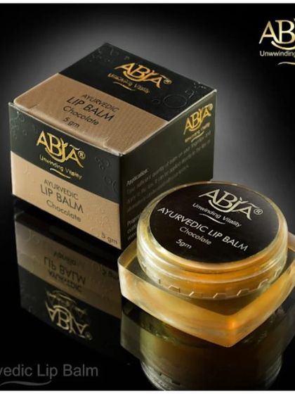 A studio shot of my Ayurvedic Lip Balm, a natural remedy to heal cracked, dry lips without chemicals.