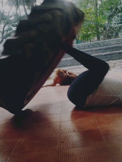 A different angle of the tire press, showing the immense effort required. This is how we forge a strong body.