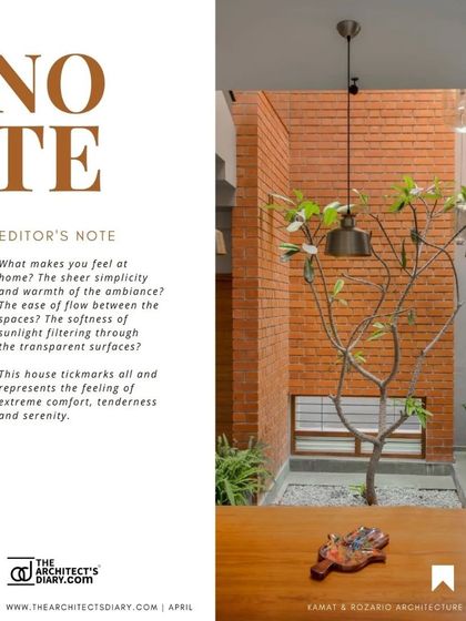 A collection of our features in various publications like ArchDaily, The Architect's Diary, and Volume Zero. We are always grateful for the opportunity to share our work and design philosophy.