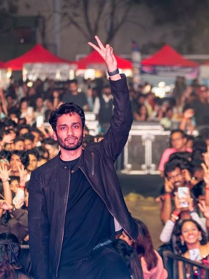 A photo with the amazing crowd at the JNC festival. Their energy was infectious.