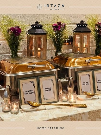 A glimpse of a classic Indian main course spread, featuring Kashmiri Dum Aloo, Kadhai Paneer, Butter Chicken, and Mutton Roganjosh.