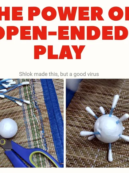 Children process the world around them in their own unique ways. After hearing so much about viruses, my son created this "good virus" using craft supplies. It’s a powerful reminder of the importance of open-ended play for helping kids understand and express their feelings.