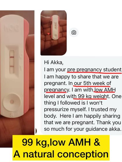This student weighed 99kg and had a low AMH level, but she didn't pressurize herself. She trusted her body and is now happily pregnant.