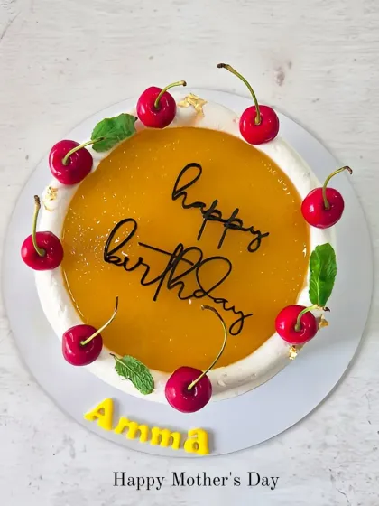 The same classic Pineapple cake, presented for a Mother's Day celebration. A timeless favourite for all occasions.