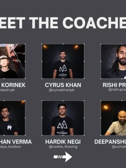 Meet more of our incredible coaches: Mikeš, Cyrus, Rishi, Manmohan, Hardik, and Deepanshu. This is the team that guides you.