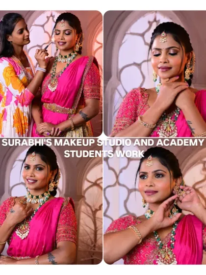 Surabhi's Makeup Studio & Academy - Professional Makeup & Hairstyling Courses Student Portfolios: Modern & Reception Glam photo 3
