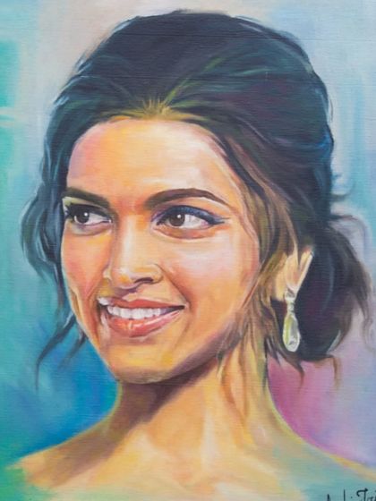 An expressive portrait of Deepika Padukone.