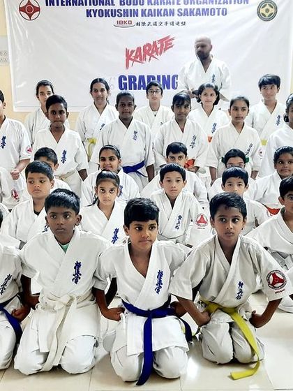 The faces of dedication. These students have worked hard to pass their grading examination.