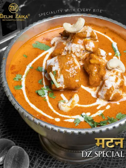 Our DZ Special Mutton curry is a celebration of Old Delhi's royal spices. Tender mutton is slow-cooked in a bold, aromatic gravy that speaks of tradition.