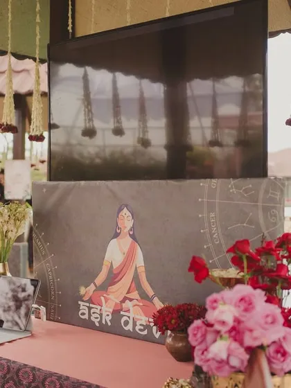 The 'Ask Devi' booth, tucked away in a quiet corner, offered a space for reflection and fun, adding another layer to the guest experience.