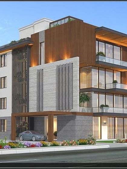 Presenting our latest project in South Delhi, a harmonious blend of clean lines, fluted wood accents, and a striking double-height exterior space that redefines contemporary residential design.