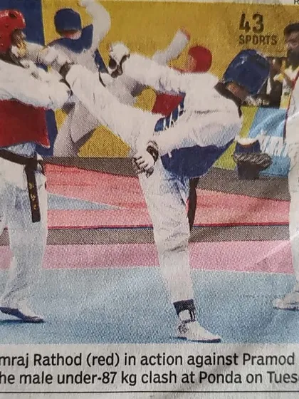 Media coverage from the 37th National Games in Goa, capturing a moment of the action I officiated. Such recognition in the press underscores the high-profile nature of the events I am privileged to be a part of.
