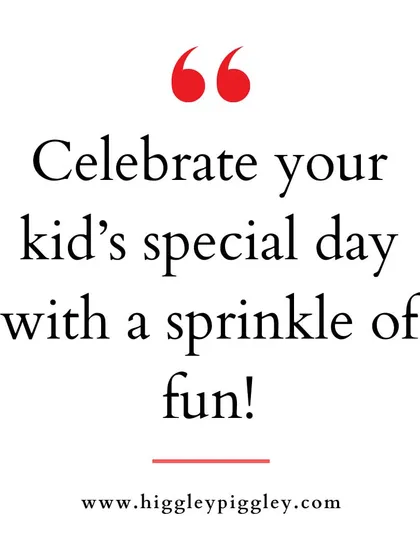 "Celebrate your kid's special day with a sprinkle of fun!" A simple and sweet invitation to party with us.