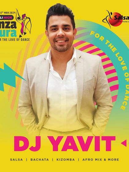 Our very own DJ Yavit, the host of Danzapura, is ready to set the console on fire. He spins a mix of Salsa, Bachata, Kizomba, and Afro music to keep you dancing all night.
