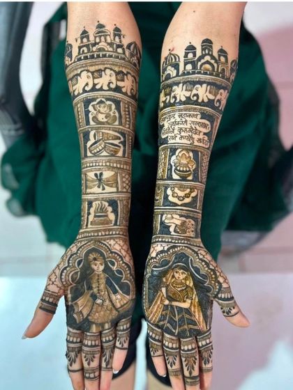 Kanha Mehandi - Bridal Mehndi Custom Storytelling & Portrait Mehndi photo 36