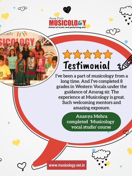 Ananya, who completed 8 grades in Western Vocals, praises the welcoming mentors and amazing exposure she received at Musicology.