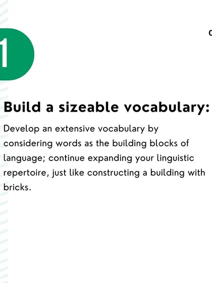 To learn Spanish faster, focus on building a strong vocabulary. Think of words as bricks; the more you have, the bigger the structure you can build.