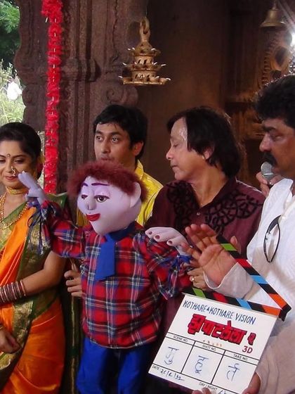 Another moment from the sets of "Zapatlela 2". Bringing the legendary character of Tatya Vinchu back to the big screen was a project that carried the weight of our family's legacy.