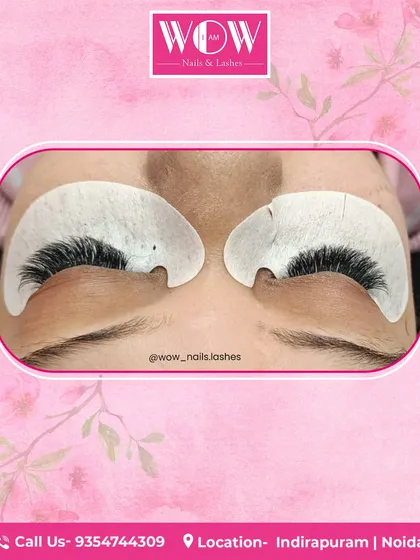 During the service, we use protective eye pads to ensure your comfort and safety. This allows us to work precisely while you relax and enjoy the pampering experience.