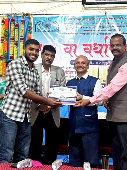 Coach Rohit receiving his certificate, officially becoming a certified physical education teacher.