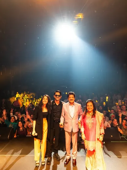 The team on stage in Los Angeles. It's an honor to perform alongside such incredible musicians.