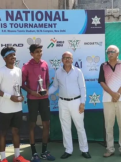 The awards ceremony at the DLTA National Tennis Tournament, with our Chairperson as the Chief Guest, honoring the next generation of national talent.