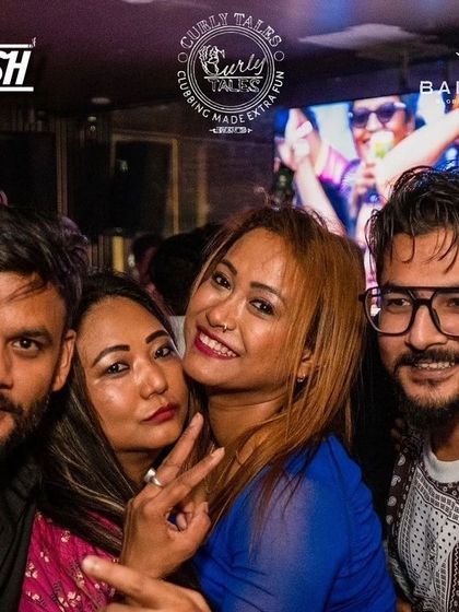 A fun group photo from a Saturday night at Babylonia.