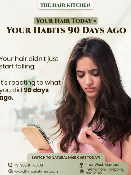 Your hair today is a reflection of your habits 90 days ago. Hair fall doesn't just start overnight; it's a reaction to past stress, diet, or neglect.