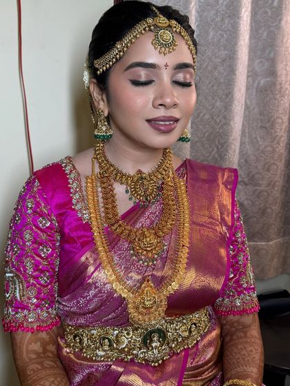 Sneha Kiran - Bridal & Event Makeup Artistry Traditional South Indian Muhurtham Brides photo 44