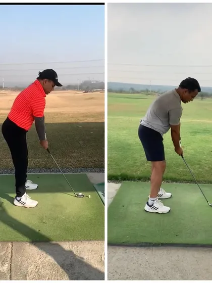 The setup is where it all begins. The 'after' posture is more athletic and balanced, setting the stage for a better swing.