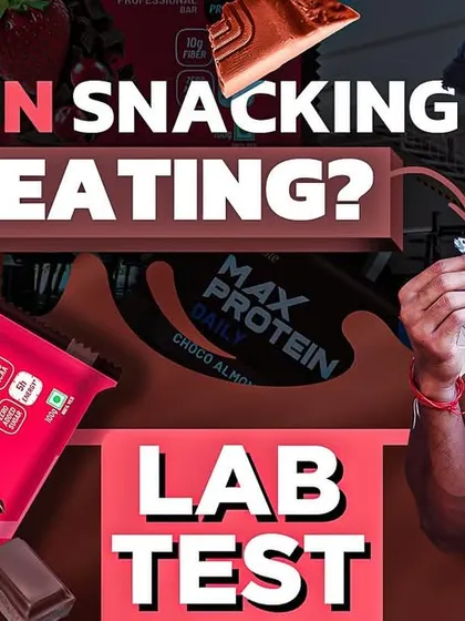 Thumbnail for my lab test video on Max Protein bars. Protein snacking or cheating?