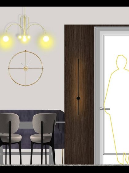 An early design illustration for an open kitchen and dining area. This is how we visualize concepts, exploring lighting, furniture, and finishes before the project begins.