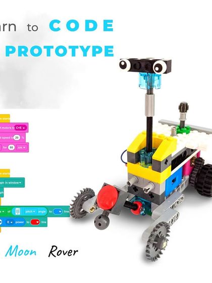 Building a Moon Rover with LEGO Spike. This project encourages students to think about the challenges of a lunar mission, such as terrain and atmospheric pressure, as they design and prototype their rover.