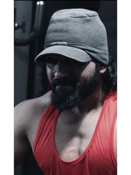 It's the reflection of what's inside that glows outside. A close-up shot capturing the intensity and passion for the grind.