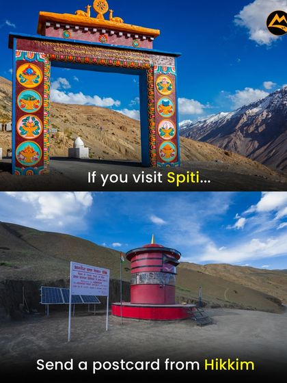 More unique experiences in Spiti. We visit the iconic entry gate and the famous Hikkim post office to send postcards home.