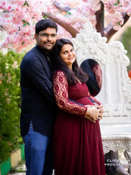 A lovely couple's portrait taken during their family maternity shoot. This shot shows the strong connection between the parents amidst the excitement of the day.