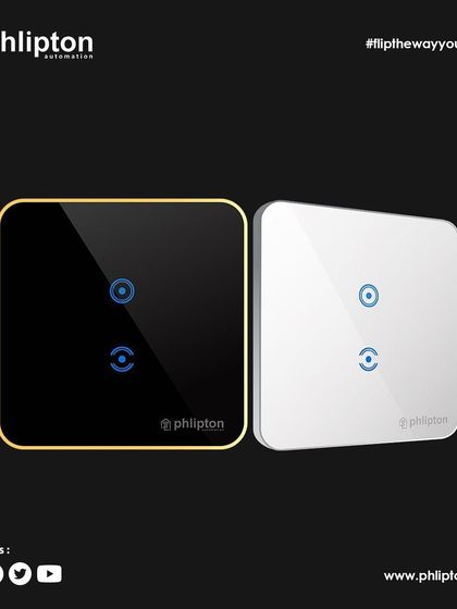 A minimalist two-button panel, perfect for entryways or smaller rooms. It offers smart control for essential lighting with a clean, uncluttered look.