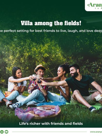 A villa among the fields is the perfect setting for best friends to live, laugh, and love deeply. Life is richer with friends and fields.