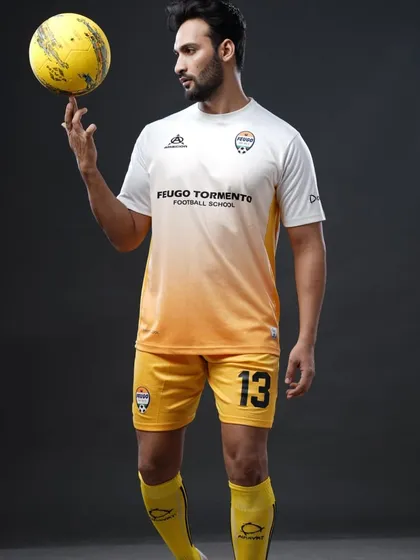 Another great shot of Sam, balancing a ball. He represents the dedication and talent within our Feugo family.