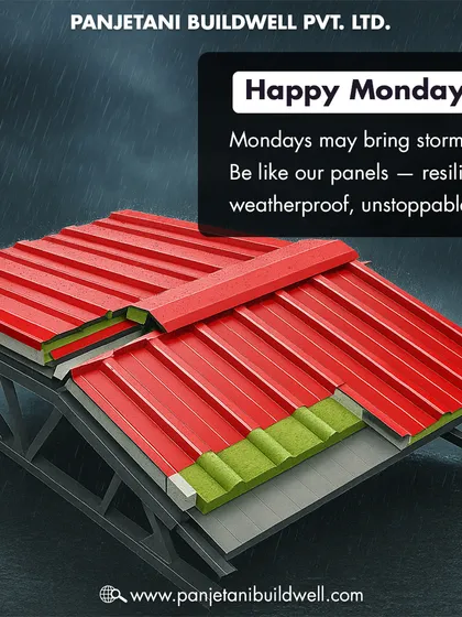 A detailed graphic of our weatherproof PUF roofing system. Our panels are designed to be resilient and unstoppable, capable of withstanding storms and providing reliable protection year-round.