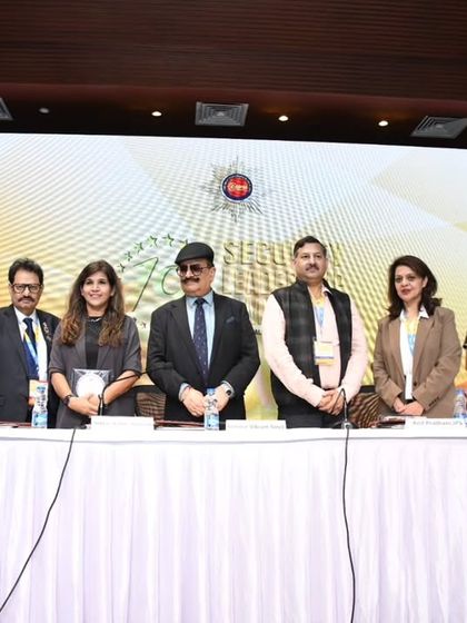The panelists of the women's security session standing together. This represents a united front in our mission to integrate legal and practical strategies for a safer society.