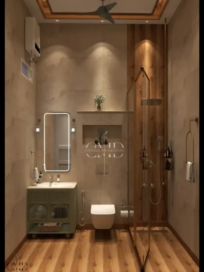 Chizzle My Designs - Turnkey Residential Interior Design Artistic Bathrooms & Powder Rooms photo 15